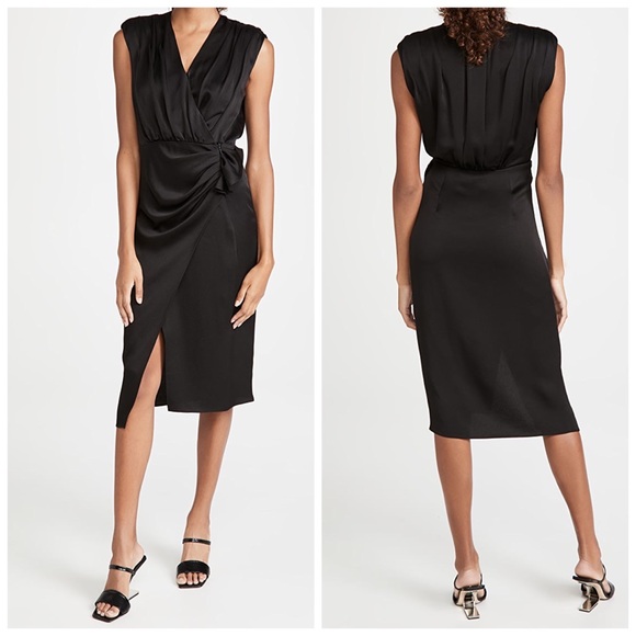 Veronica Beard Dresses & Skirts - Veronica Beard Black Clarissa Ruched Vneck Dress 4